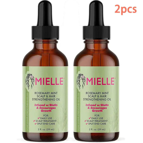 2pcs Organic Rosemary Mint Oil - Strengthens Hair & Nourishes