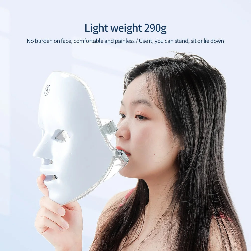 Wireless 7 Colors LED Face Mask Photon Skin Rejuvenation