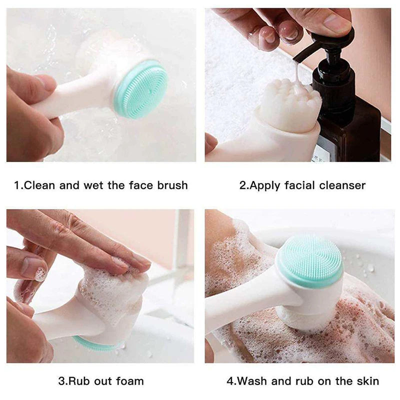 (Set 3) 3D Double Silicone Facial Cleansing
