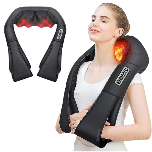 Neck Shoulder Massager Heated Electric Pillow for Back Waist Body