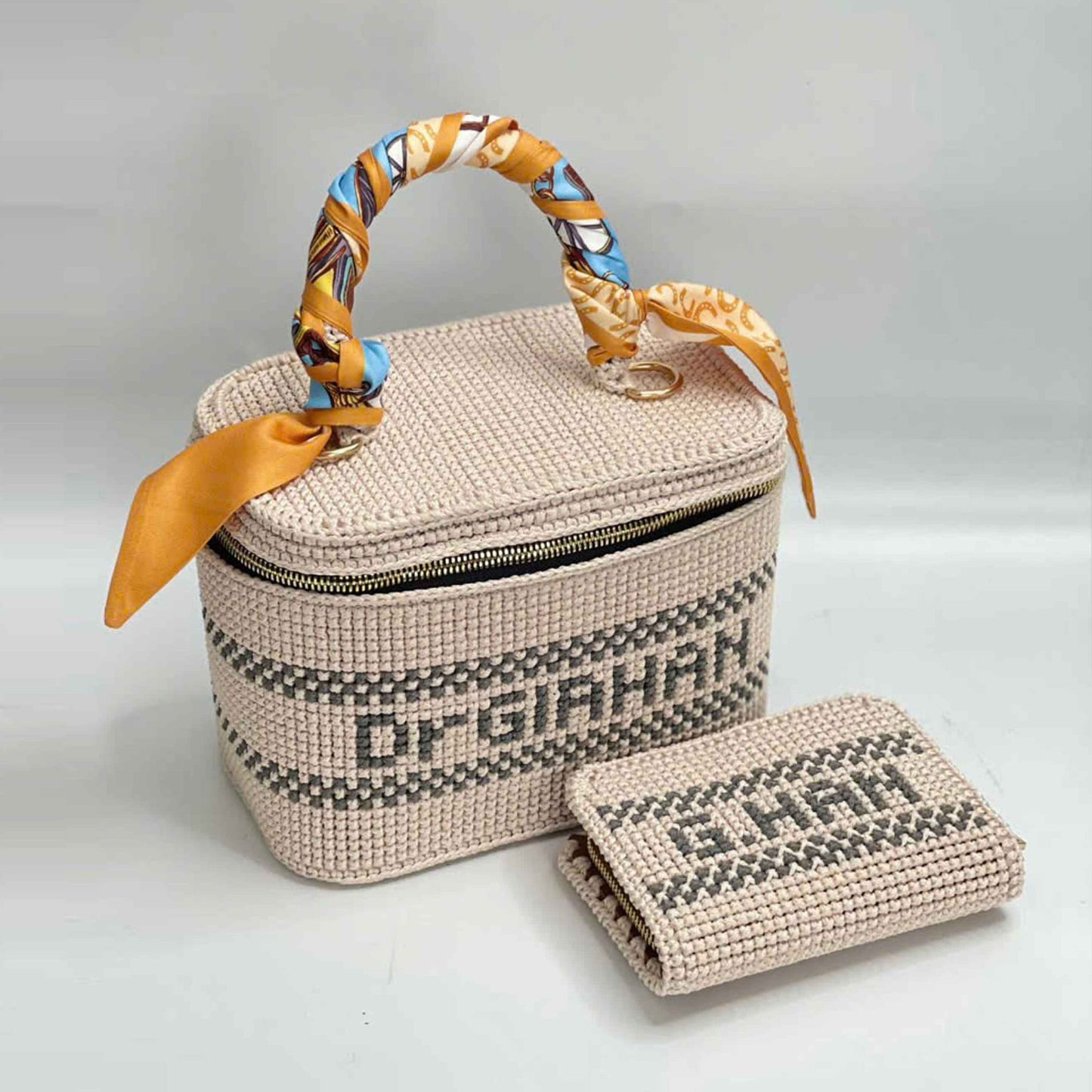 Handmade Cross-Stitch Box Bag for Women, Personalized Custom Bag