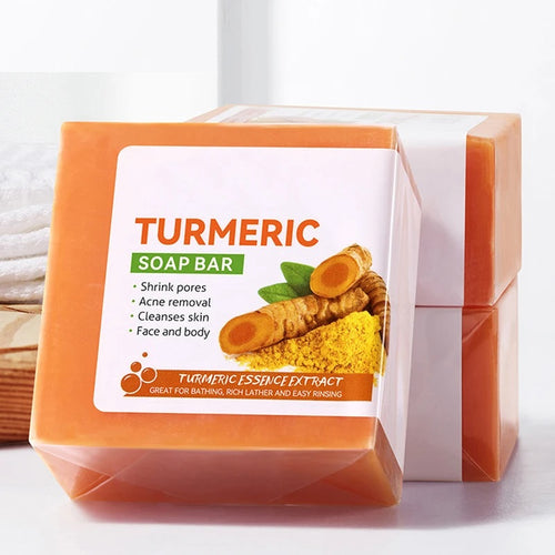 Set 2 pack of Handmade Turmeric Soap - Brightening Body Cleanser