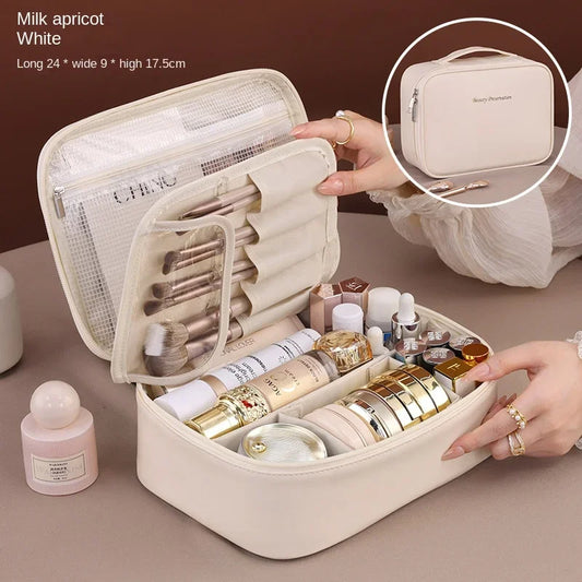 Multi-Compartment Toiletry Cosmetics Bag