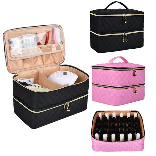 Nail Polish Carrying Case Bag 30 Compartment