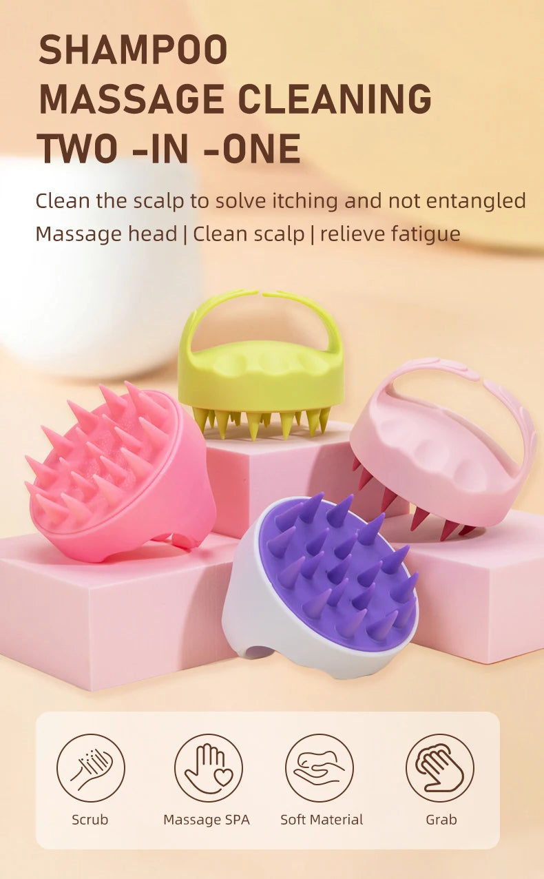 Head Scalp Massager Brush Silicone