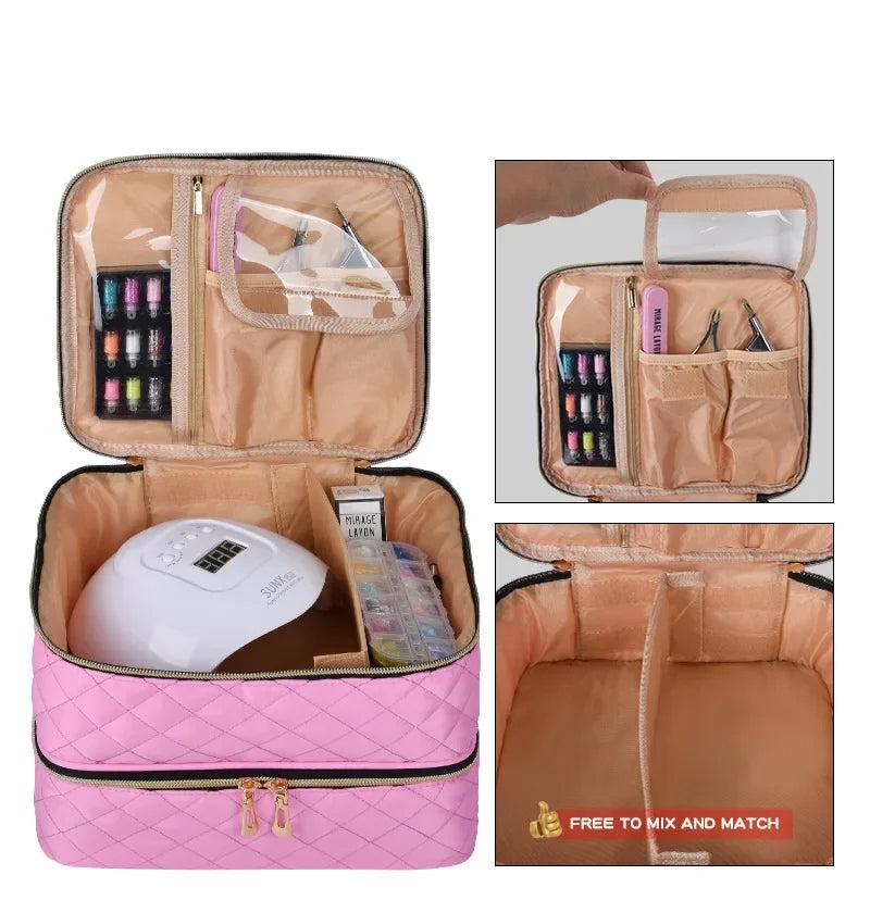 Nail Polish Carrying Case Bag 30 Compartment