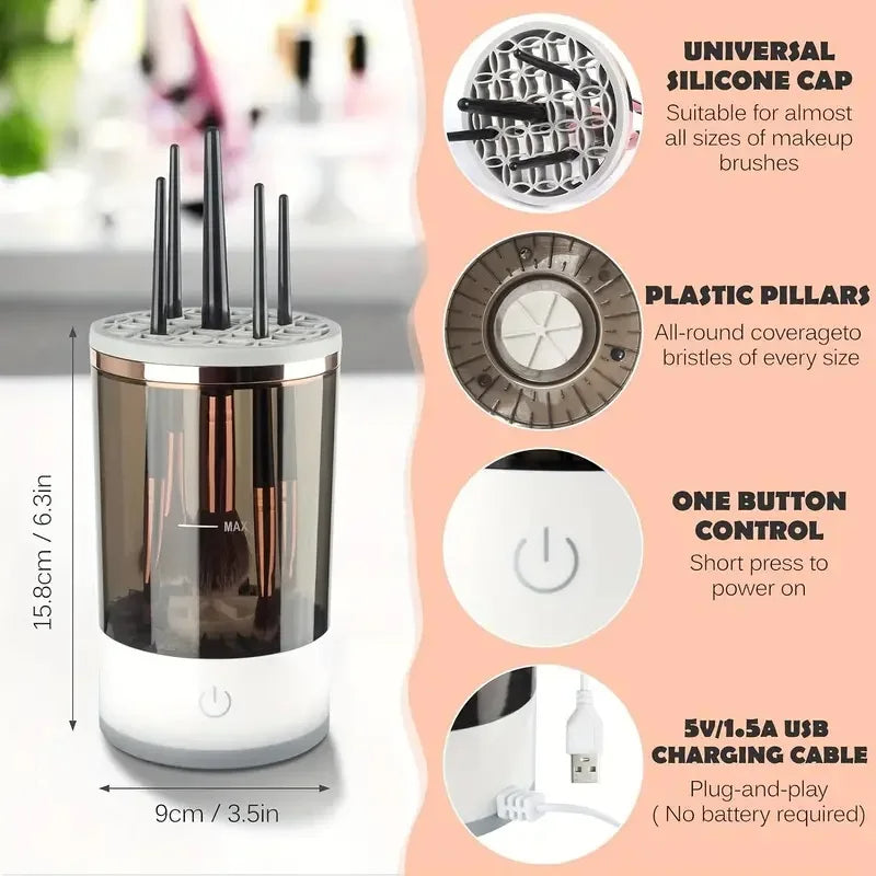 Automatic Electric Spinning Makeup Brush Cleaner Machine