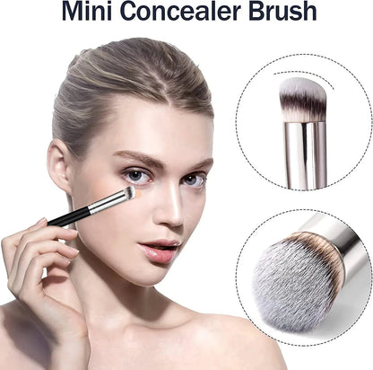 3 Pcs Foundation & Concealer Brush Set - Flawless Face Makeup