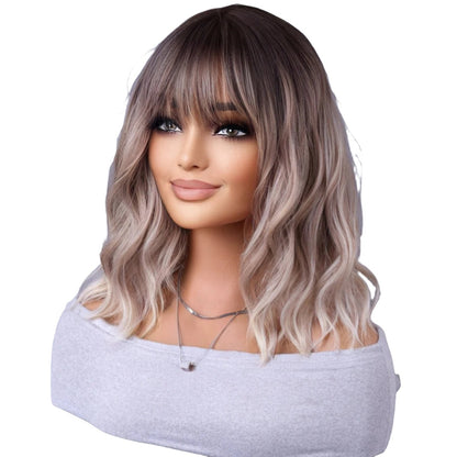 Light gray wigs with fringe