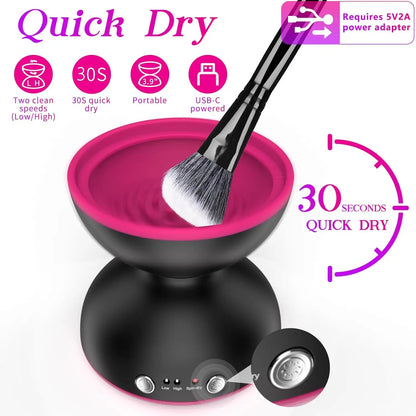 Portable Electric Make Up Brush Cleaner Machine 2 Speed