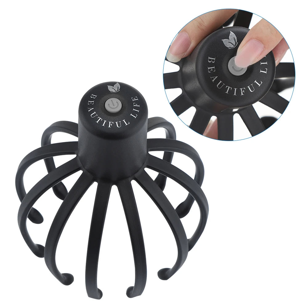 Electric Head Massager - USB Rechargeable with 3 Gears & 12 Claws