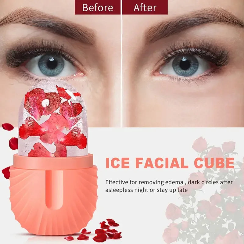 Ice Facial Roller Skin Care - Rose Pink