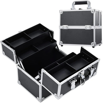 Makeup Train Case Cosmetic Box 4 Tier